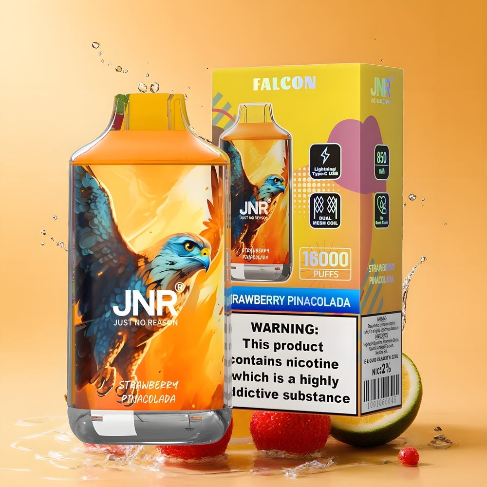 JNR Falcon 16000 Puffs Nagykereskedés Magyarország 850 mAh Eper Pina Colada