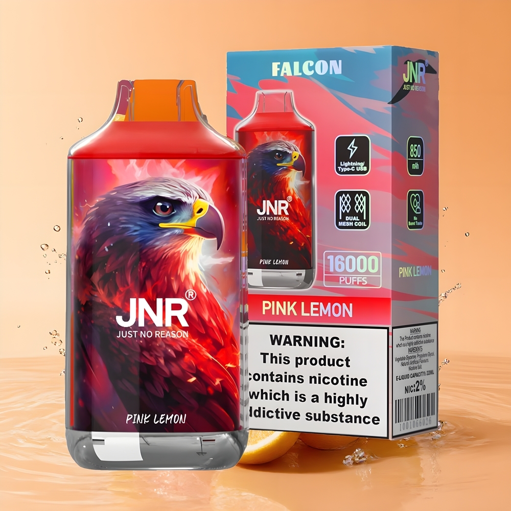 JNR Falcon 16000 Puffs Nagykereskedés Magyarország 850 mAh Rózsaszín Citrom