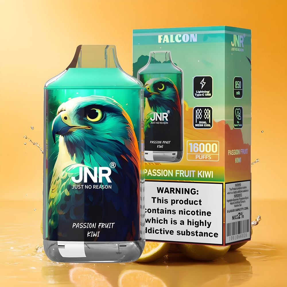 JNR Falcon 16000 Puffs Nagykereskedés Magyarország Duális Mesh Coil Passiógyümölcs Kivi