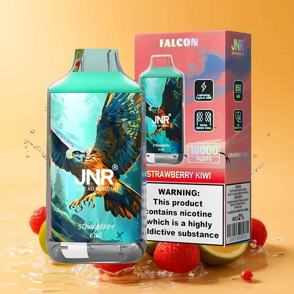 JNR Falcon 16000 Puffs Nagykereskedés Magyarország Eper-Kiwi Dual Mesh Coil 22ml