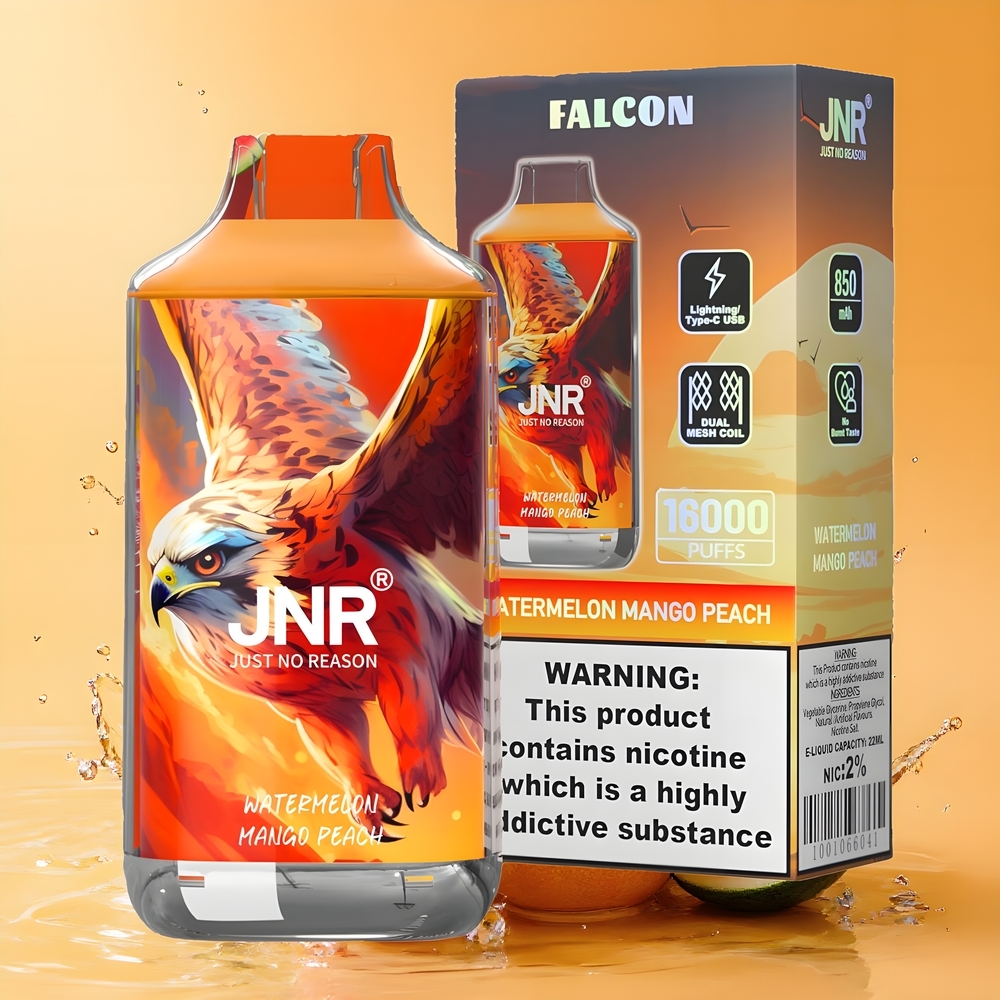JNR Falcon 16000 Puffs Nagykereskedés Magyarország Viziló Mango Őszibarack Dual Mesh Coil