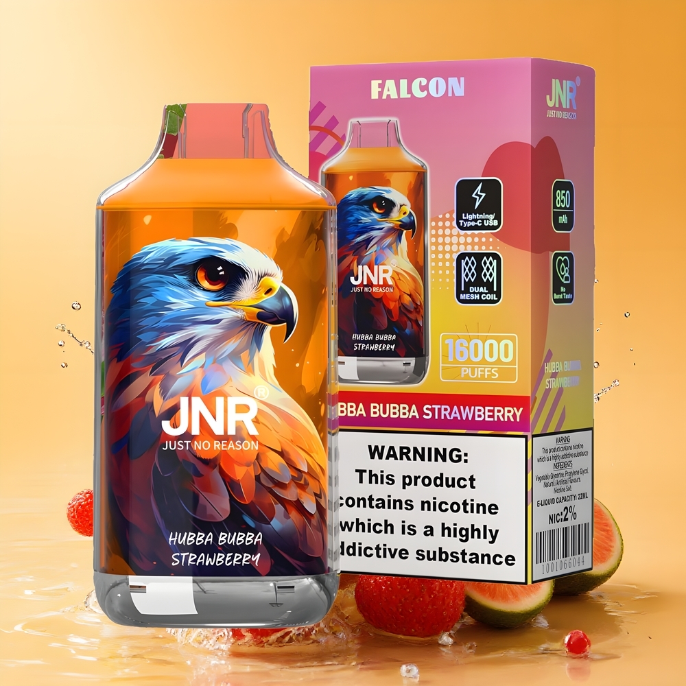 JNR Falcon 16000 Puffs Okos LED Kijelzős Buborékos Eper Nagykereskedés Magyarország