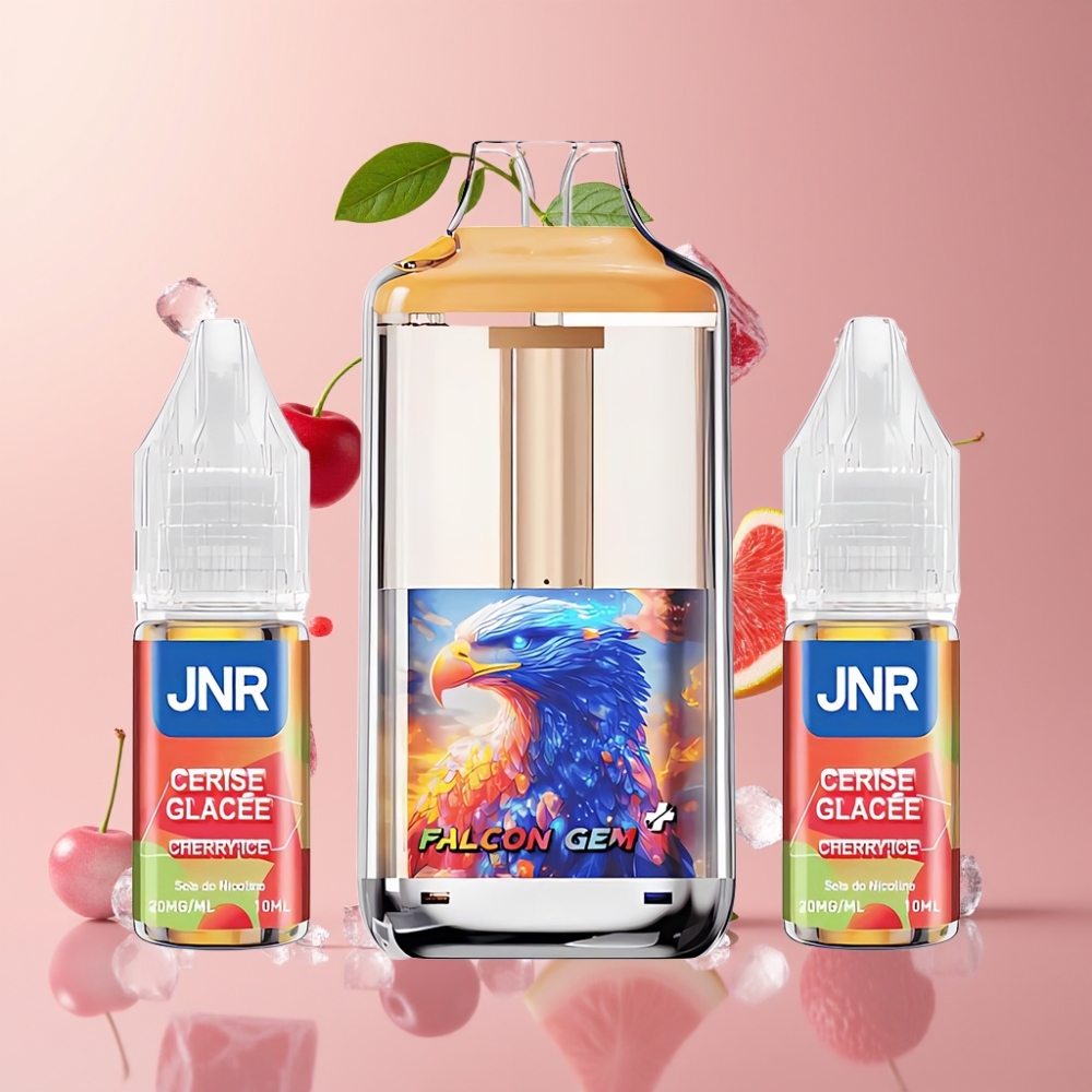 JNR Falcon GEM⁺ 30000 Puffs Látható E-liquid Tartály Nagykereskedés Magyarország Cseresznye Jég