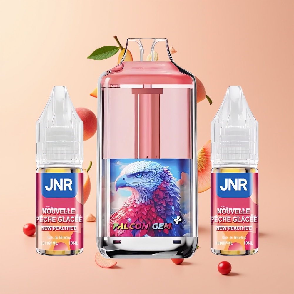 JNR Falcon GEM⁺ 30000 Puffs Látható E-liquid Tartály Új Őszibarack Jég Nagykereskedés Magyarország