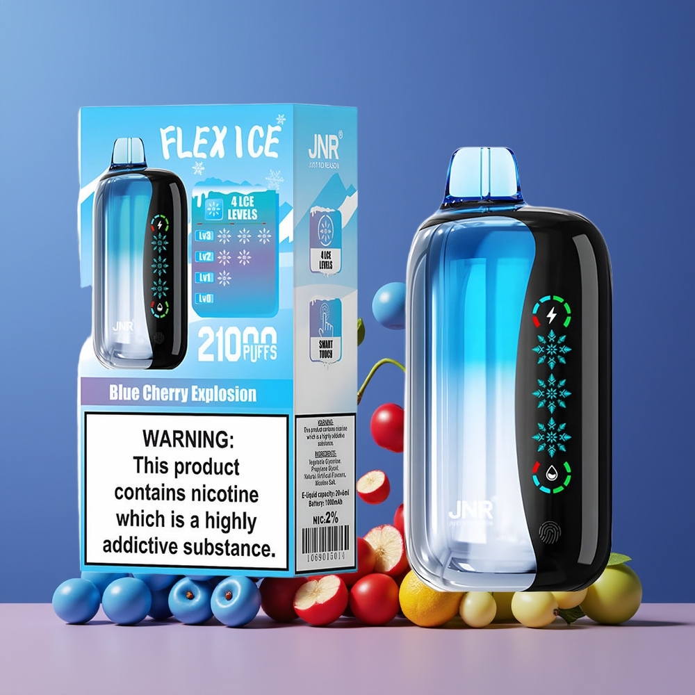 JNR Flex Ice 21000 Puffs Nagykereskedés Magyarország Customizable Airflow Kék Cseresznye Robbanás