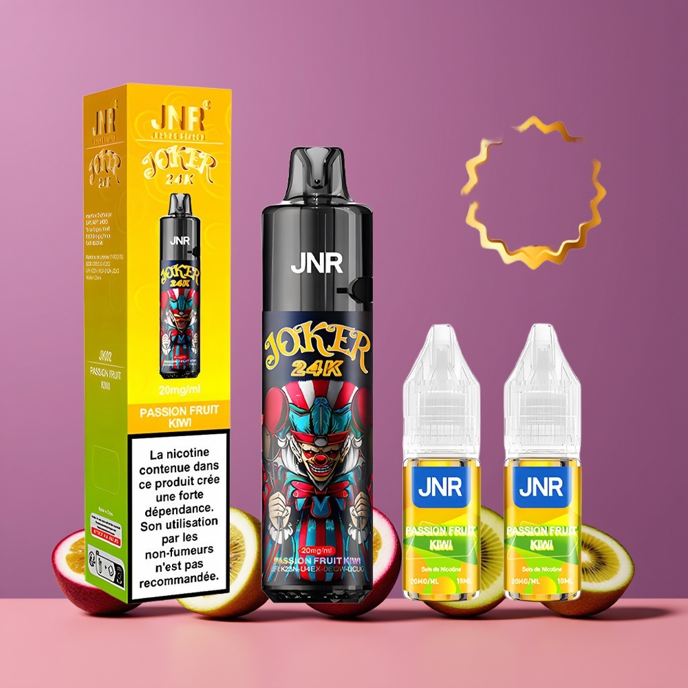 JNR Joker 24K Puffs Nagykereskedés Magyarország 2+10ml Refillable Pod Szenvedélyes Gyümölcs Kivi