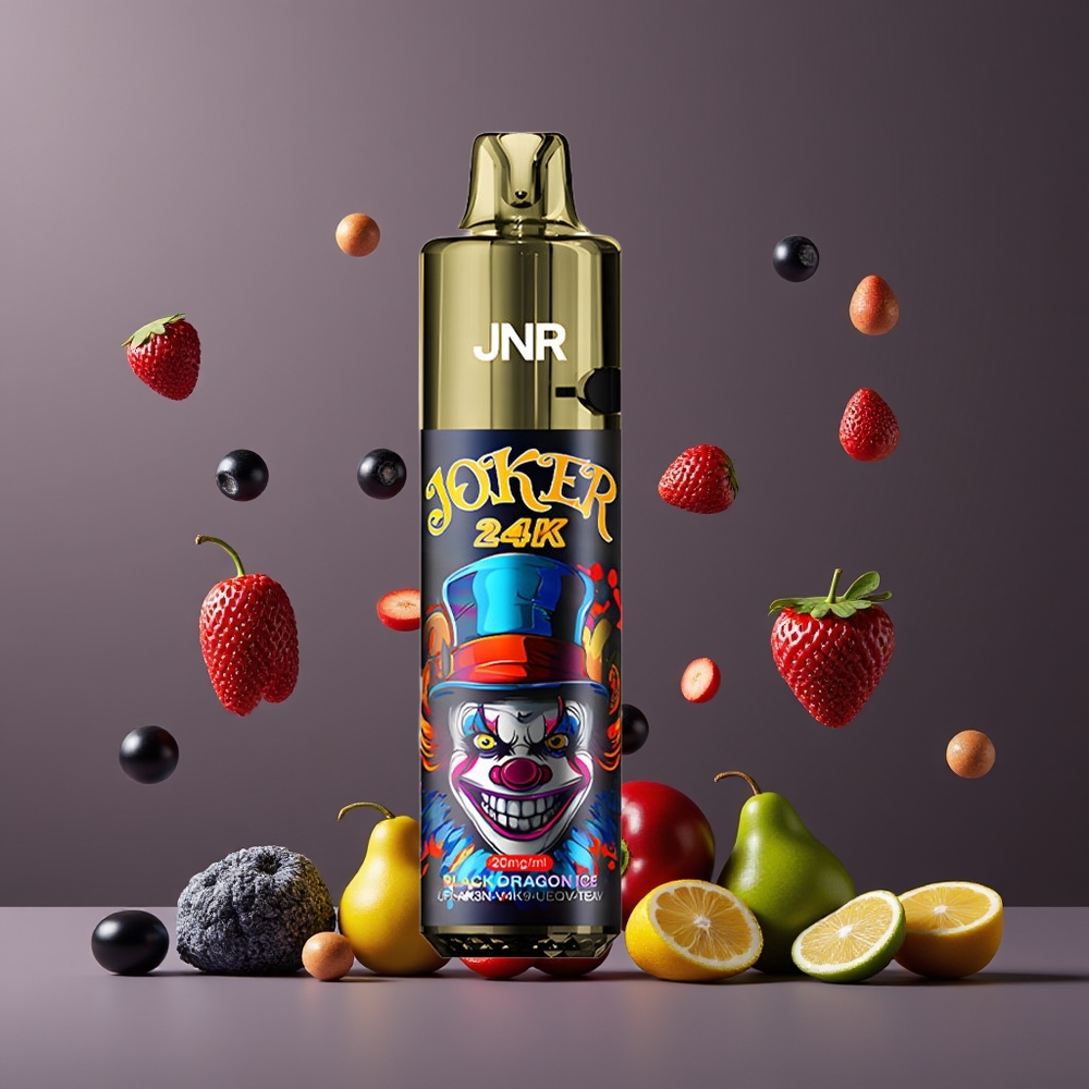 JNR Joker 24K Puffs Nagykereskedés Magyarország Refillable Fekete Sárkány Jég
