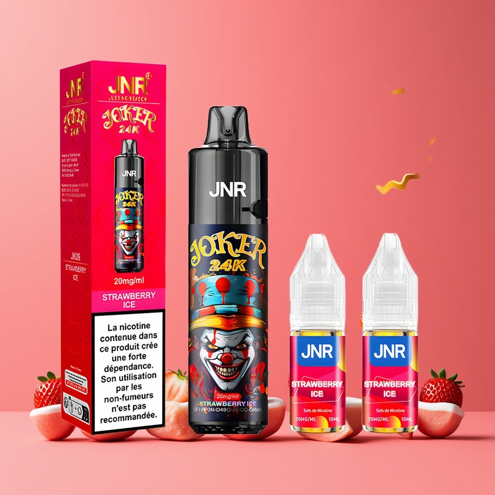 JNR Joker 24K Puffs Refillable E-liquid Nagykereskedés Magyarország Eperjég