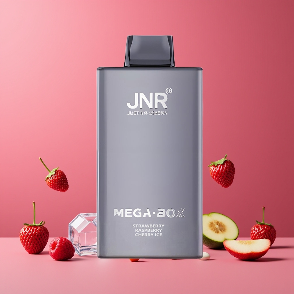 JNR Mega Box 25000 Puffs Nagykereskedés Magyarország Dupla Mesh Eper Málna Cseresznye Jég