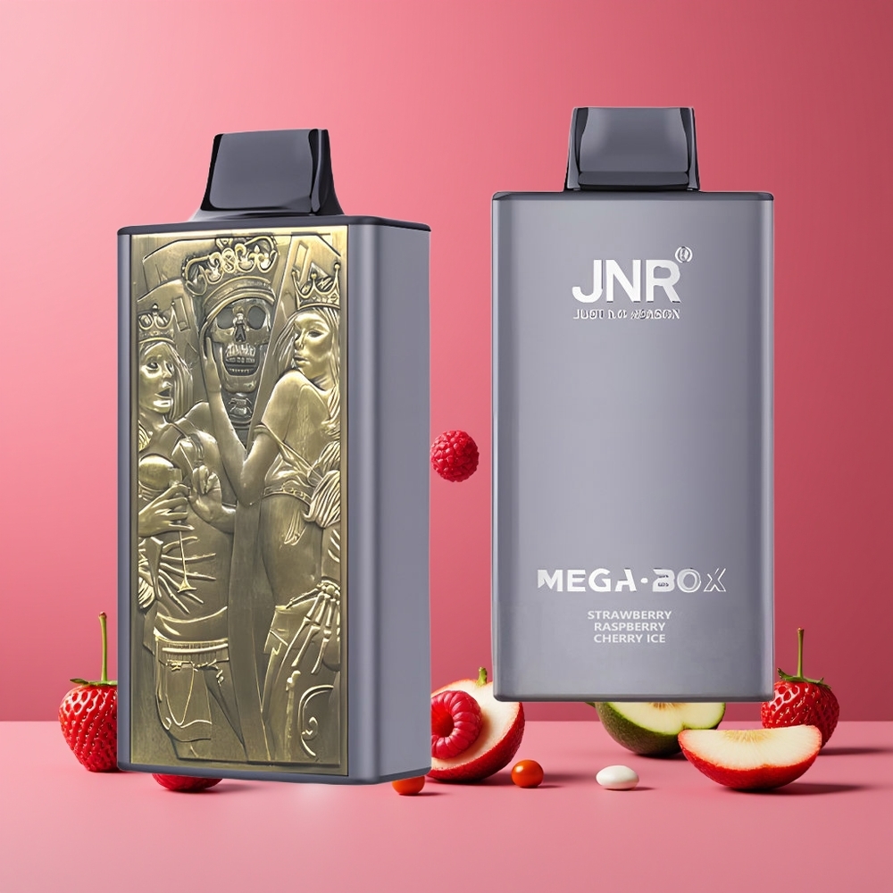 JNR Mega Box 25000 Puffs Nagykereskedés Magyarország Dupla Mesh Eper Málna Cseresznye Jég