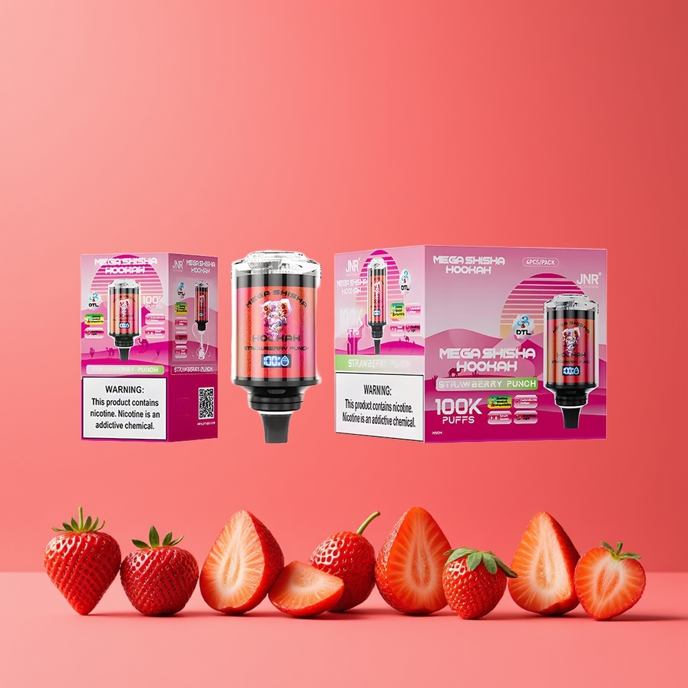 JNR Mega Shisha Hookah 100K 2200mAh Nagykereskedés Magyarország Eper Ütés