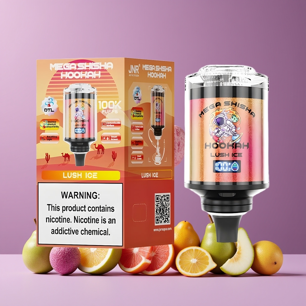 JNR Mega Shisha Hookah 100K Nagykereskedés Magyarország Intelligens Képernyős Lush Jég