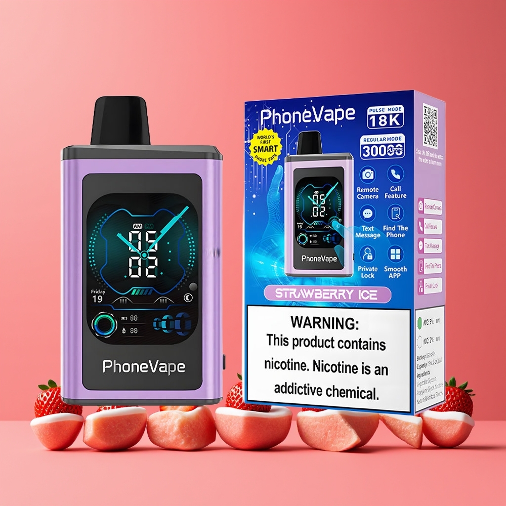 JNR PhoneVape 30000 szívás Nagykereskedés Magyarország App Controlled Eperjég Disposable Vape