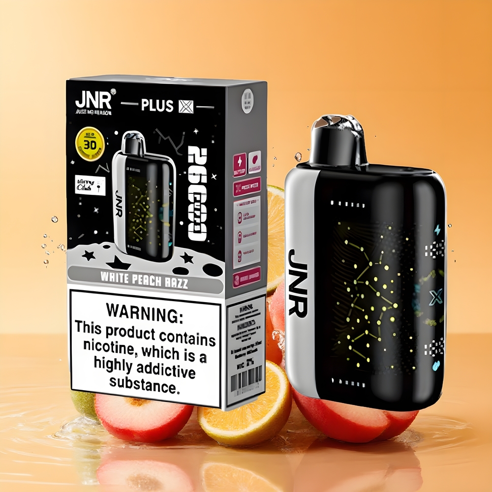 JNR Plus-X 26000 Puffs Nagykereskedés Magyarország Fehér Barack Málna Dual Mesh Coil