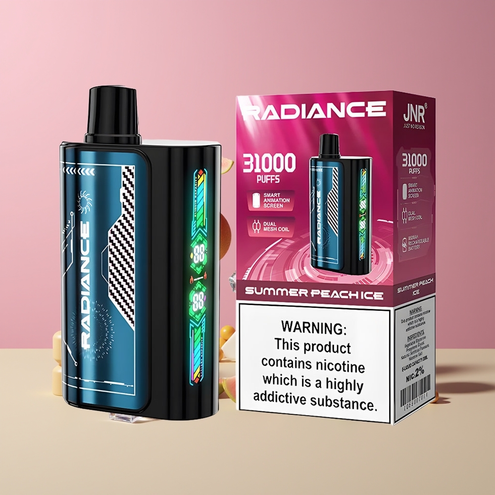 JNR Radiance 31000 Puffs Dual Mesh Coil Disposable Vape Nyári Őszibarack Jég Nagykereskedés Magyarország