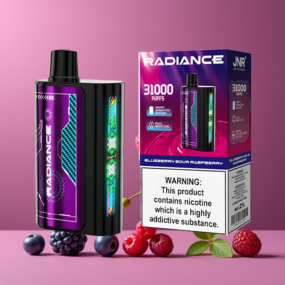 JNR Radiance 31000 Puffs Dual Mesh Coil Eldobható E-cigaretta Áfonya-Savanyú Málna Nagykereskedés Magyarország