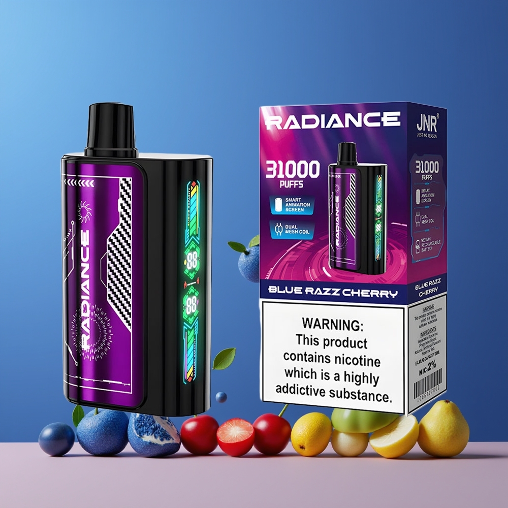 JNR Radiance 31000 Puffs Dual Mesh Coil Eldobható E-szigi Kék Málna-Cseresznye Nagykereskedés Magyarország