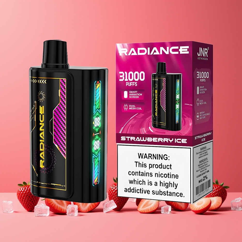 JNR Radiance 31000 Puffs Dual Mesh Coil Eldobható Epe Strawberry Jég Nagykereskedés Magyarország