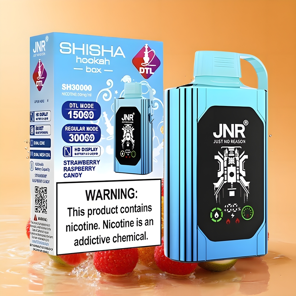 JNR Shisha Hookah Box 20500 Puffs 25ml E-liquid Nagykereskedés Magyarország Eper Málna Cukorka