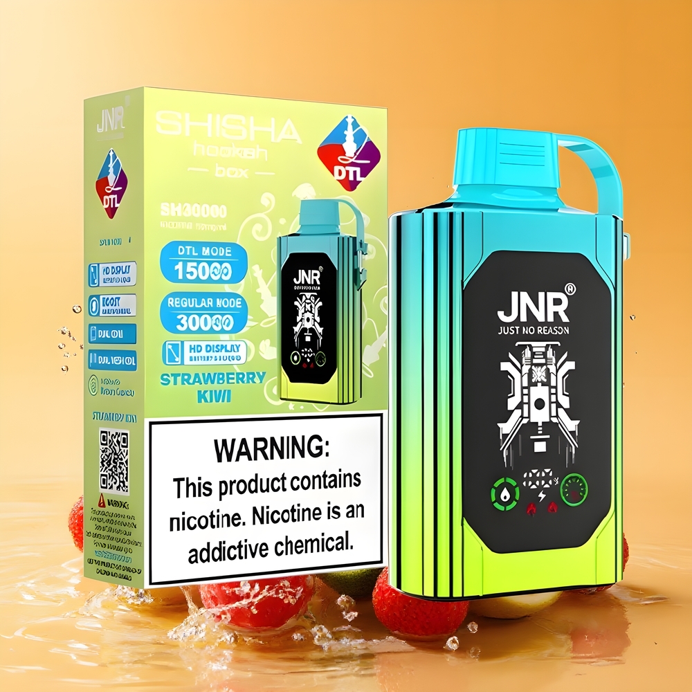 JNR Shisha Hookah Box 20500 Puffs Nagykereskedés Magyarország 25ml E-liquid Eper-Kivi