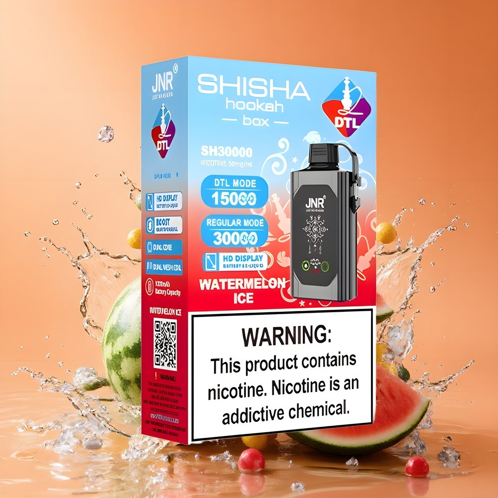 JNR Shisha Hookah Box 20500 Puffs Nagykereskedés Magyarország Dinamikus Dupla Magvas Gőz 25ml Görögdinnye Jég