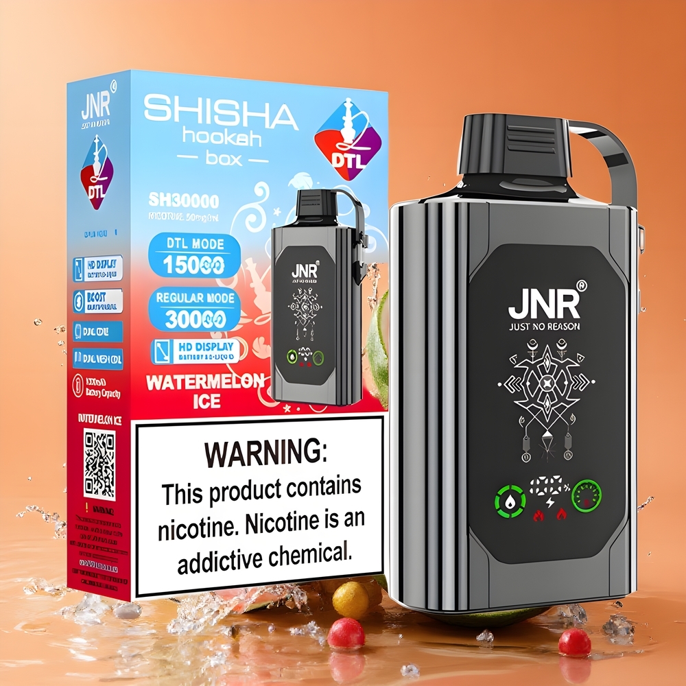 JNR Shisha Hookah Box 20500 Puffs Nagykereskedés Magyarország Dinamikus Dupla Magvas Gőz 25ml Görögdinnye Jég