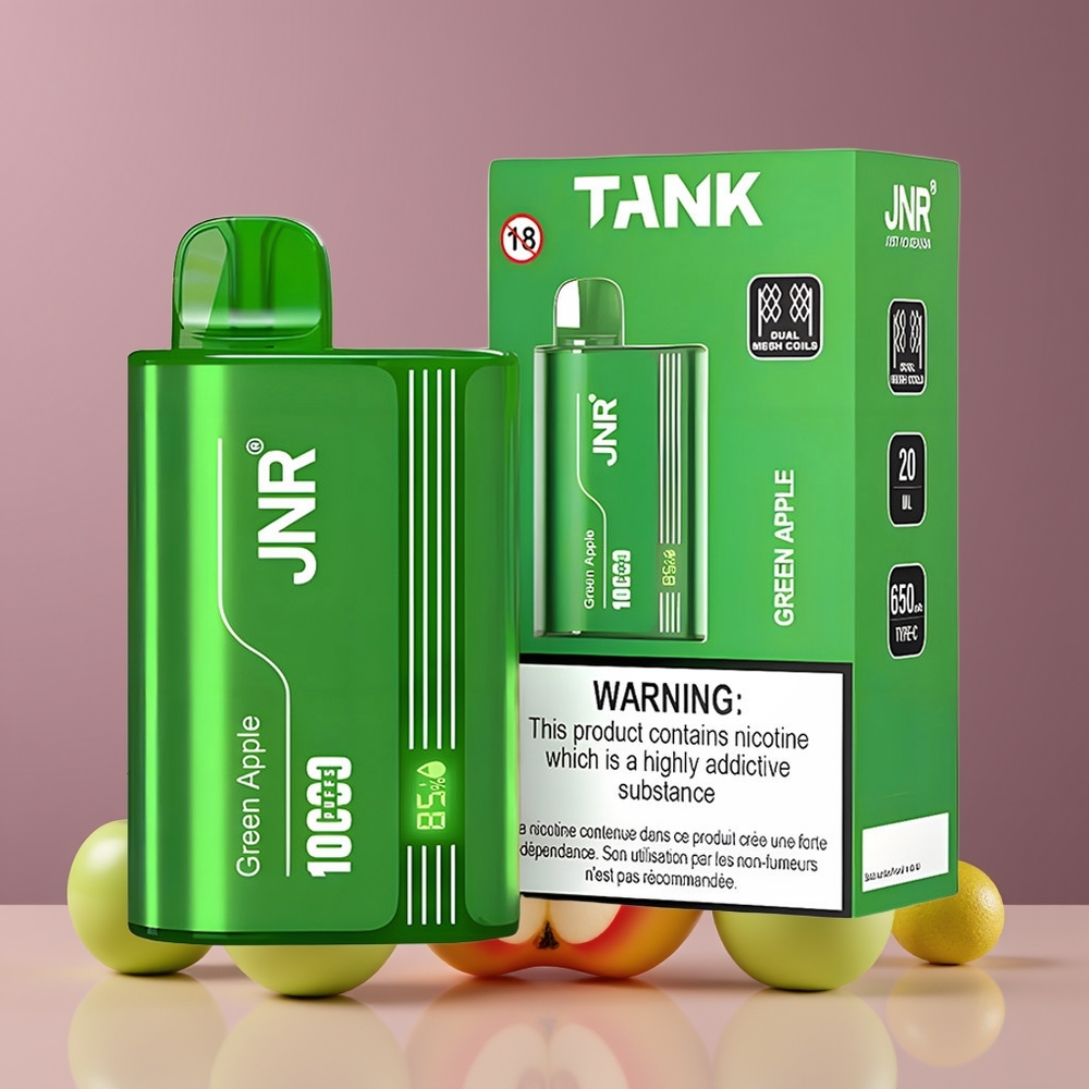 JNR Tank 10000 Puffs Nagykereskedés Magyarország Digitális Kijelzésű Zöldalma Őszibarack Körte