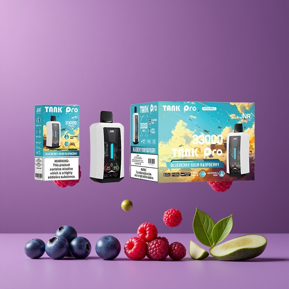 JNR Tank Pro 33000 Puffs Dual Mesh Coil Eldobható E-szigeti Áfonya Savanyú Málna Nagykereskedés Magyarország
