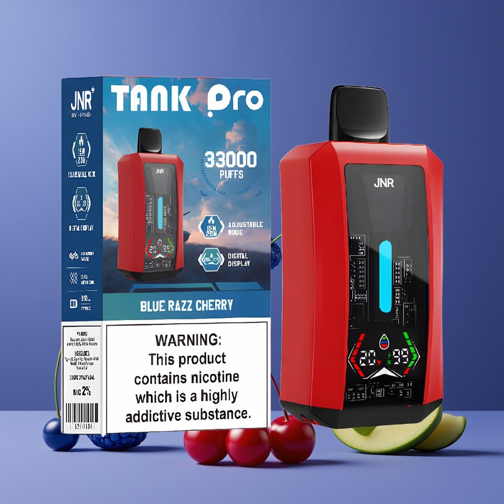 JNR Tank Pro 33000 Puffs Dual Mesh Kék Málna Cseresznye Nagykereskedés Magyarország