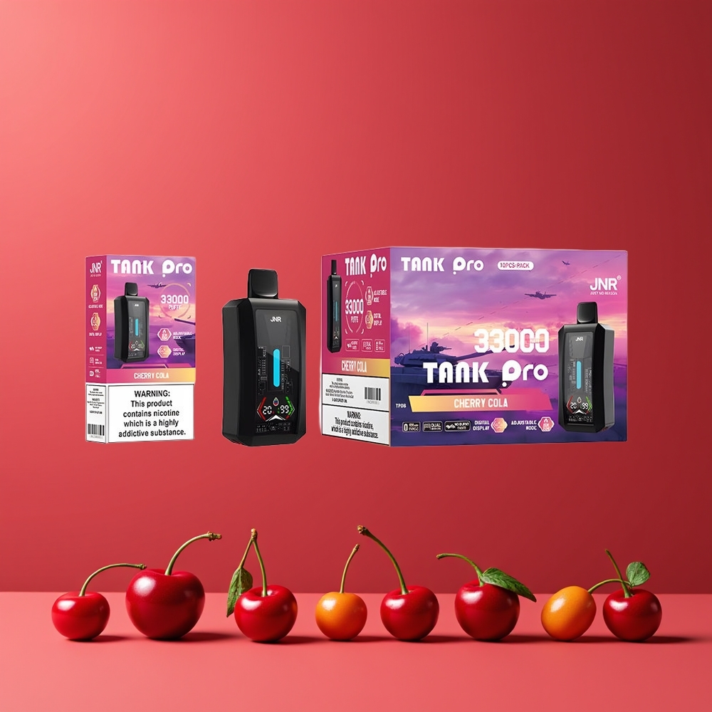 JNR Tank Pro 33000 Puffs Nagykereskedés Magyarország Digitális Kijelző Cseresznyes Kóla
