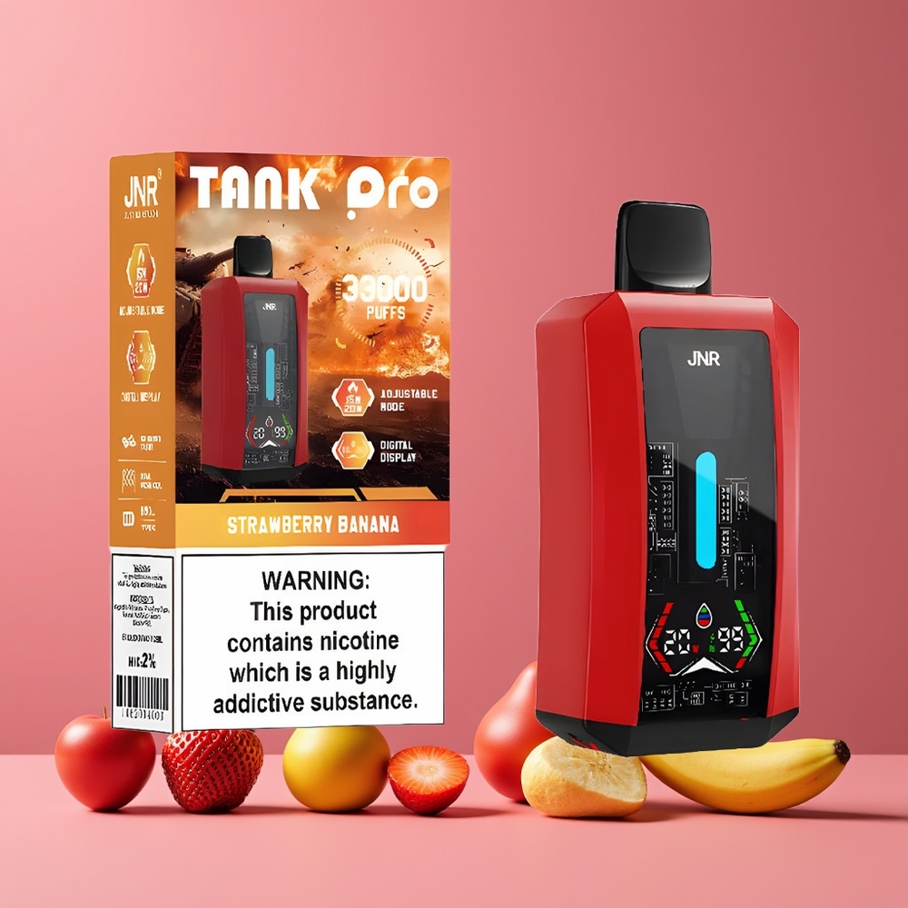 JNR Tank Pro 33000 Puffs Nagykereskedés Magyarország Dupla Mesh Tekercs Eper Banán