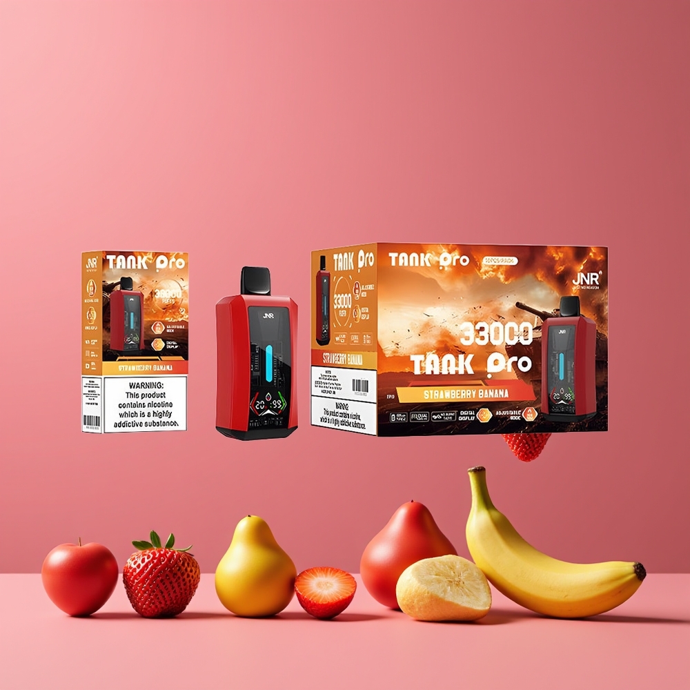 JNR Tank Pro 33000 Puffs Nagykereskedés Magyarország Dupla Mesh Tekercs Eper Banán