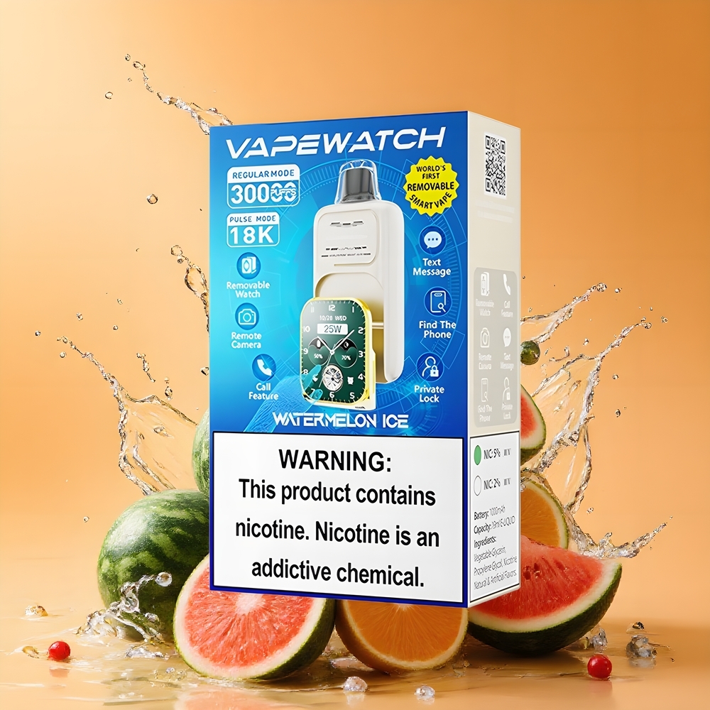 JNR VapeWatch 30000 Puffs 1000mAh Type-C Quick Charge Dinnye Jég Nagykereskedés Magyarország