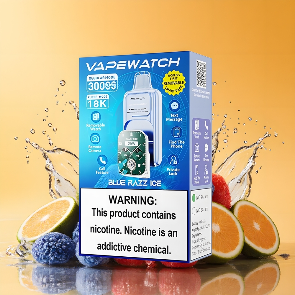 JNR VapeWatch 30000 Puffs Nagykereskedés Magyarország Dual Mesh Coil Kék Áfonya Jég