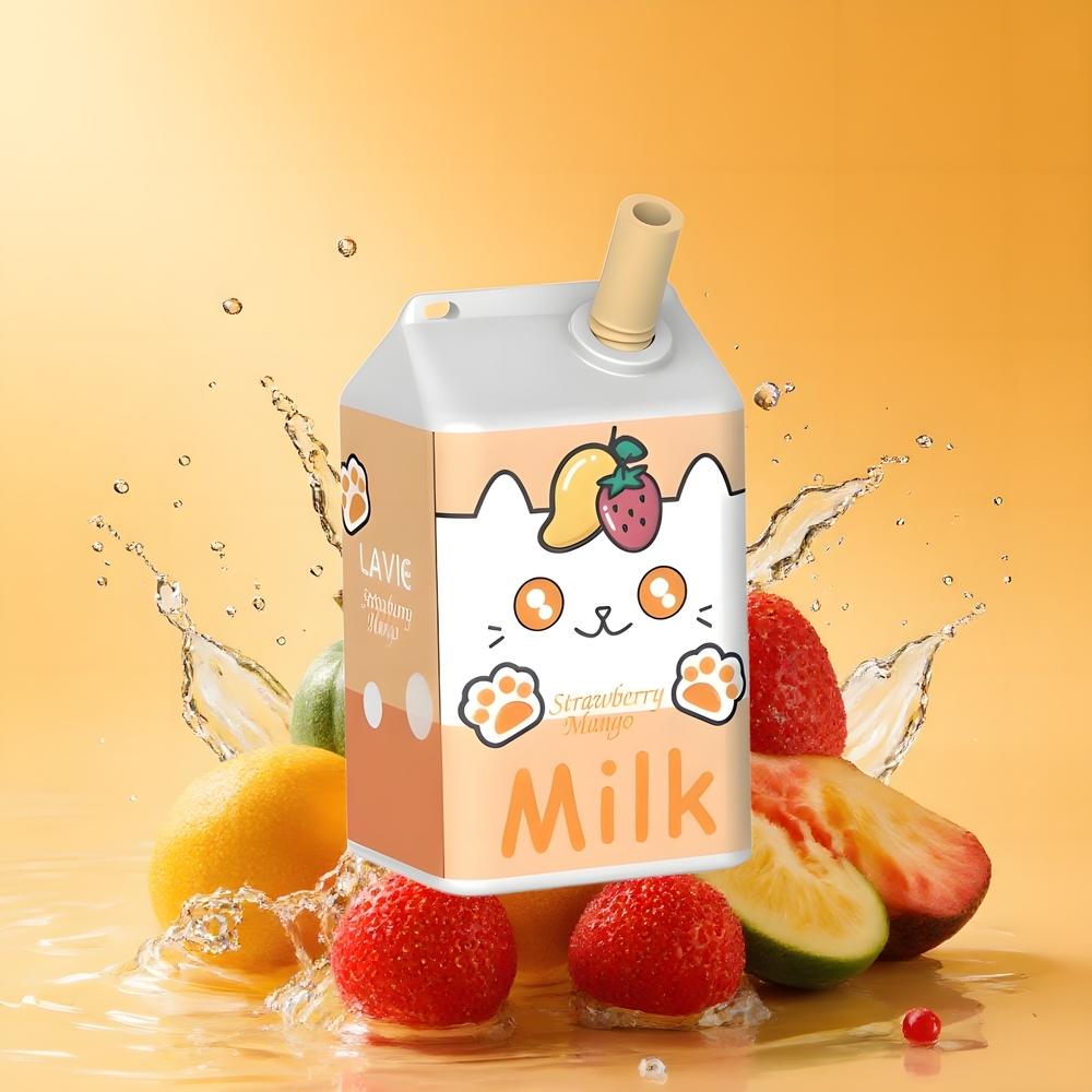 LAVIE Milk 7000 Puffs 16ML E-liquid Nagykereskedés Magyarország Eper-Mangó