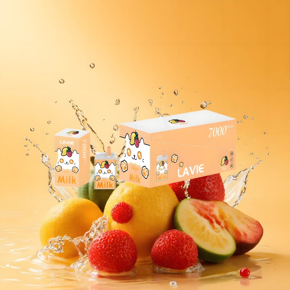 LAVIE Milk 7000 Puffs 16ML E-liquid Nagykereskedés Magyarország Eper-Mangó