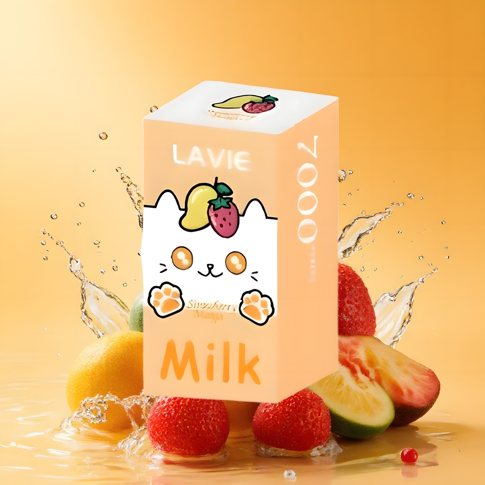 LAVIE Milk 7000 Puffs 16ML E-liquid Nagykereskedés Magyarország Eper-Mangó