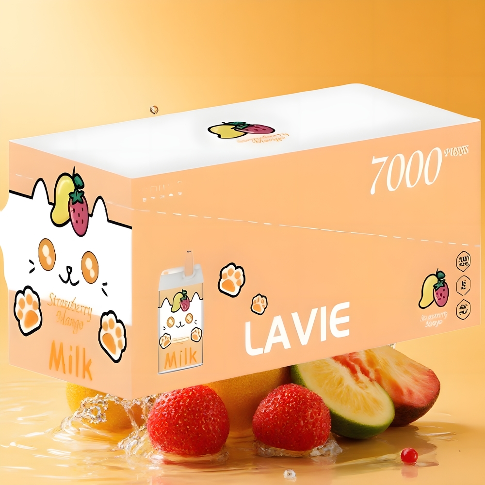 LAVIE Milk 7000 Puffs 16ML E-liquid Nagykereskedés Magyarország Eper-Mangó