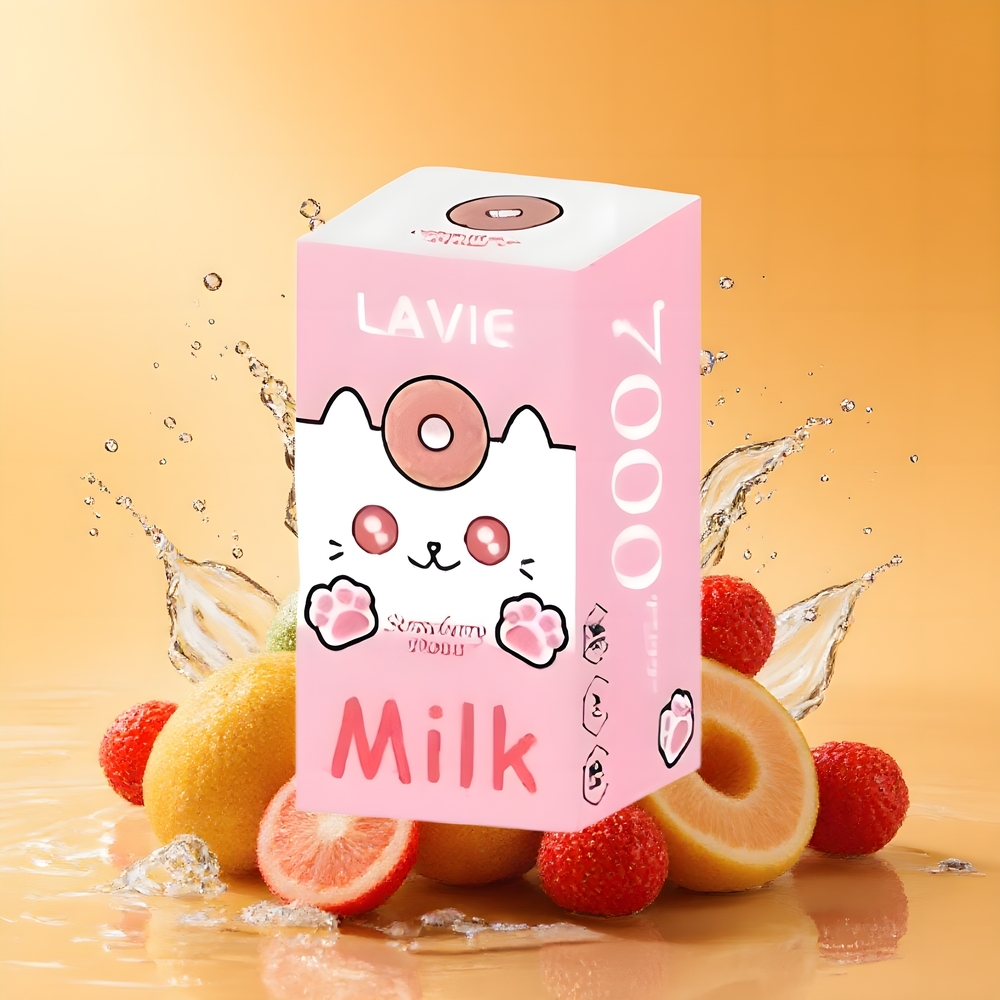 LAVIE Milk 7000 Puffs Eper Fánk Nagykereskedés Magyarország 16ML Rechargeable