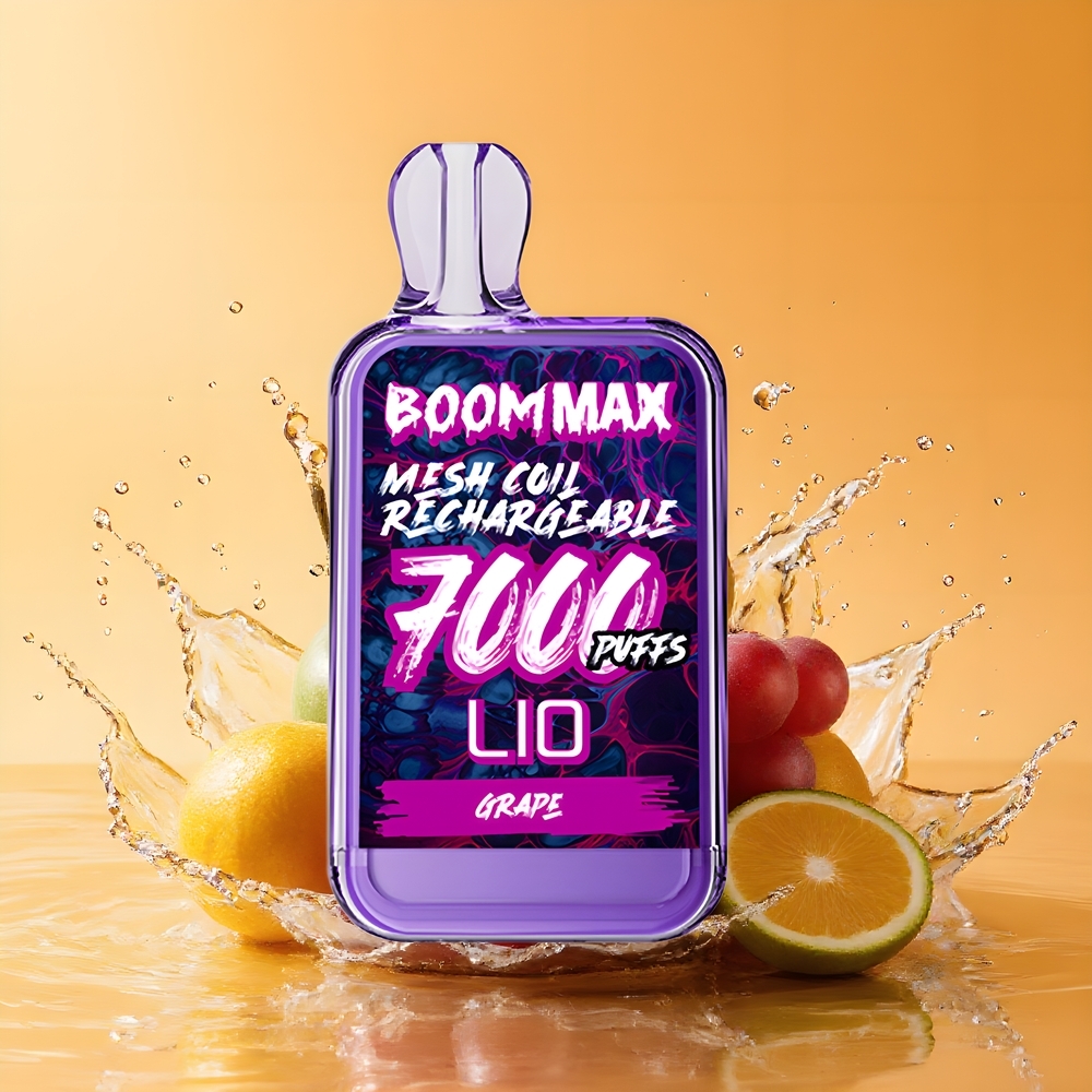 LIO Boom MAX 7000 Puffs Eldobható E-szigaret Szőlő Nagykereskedés Magyarország 15ml