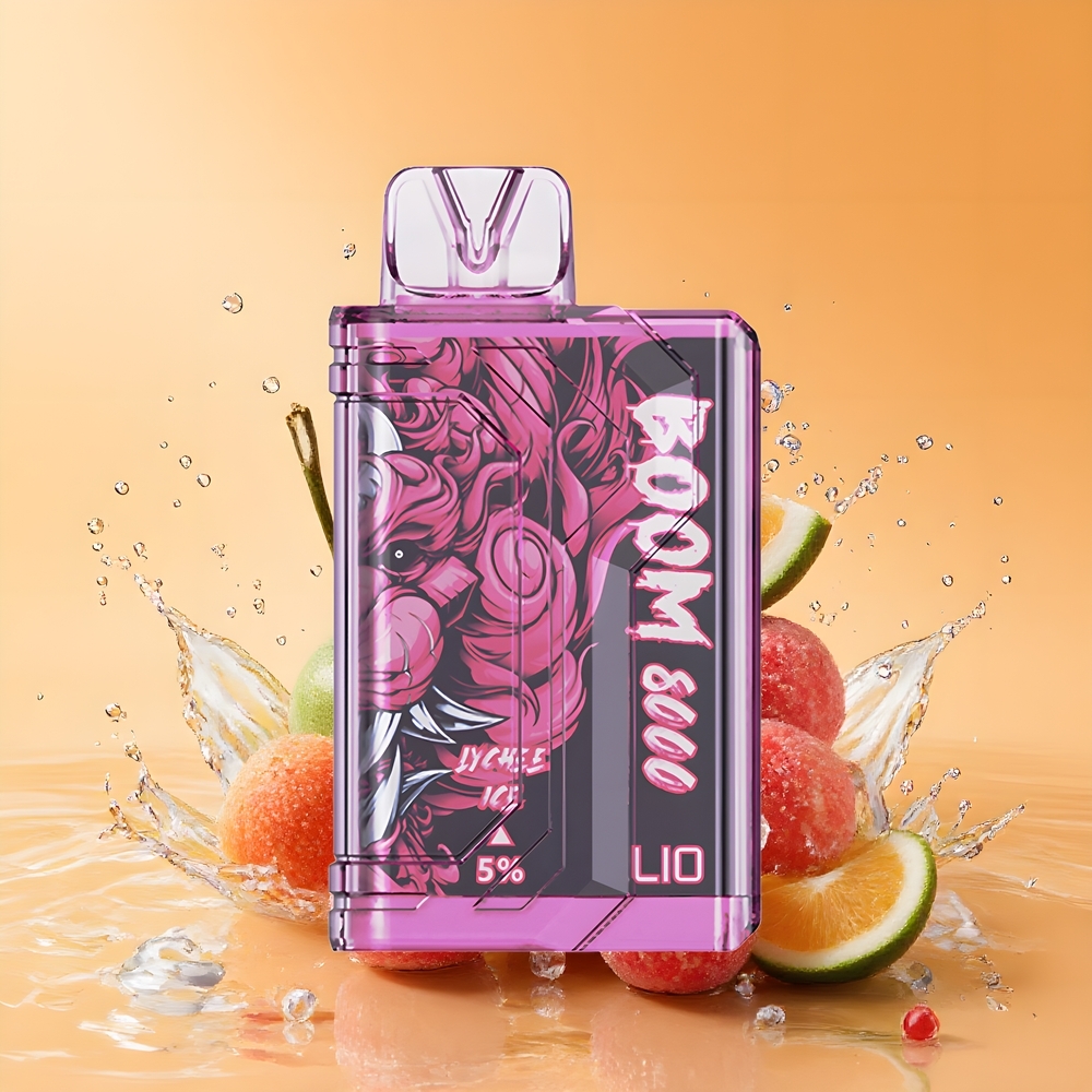 LIO Boom PRO 8000 Puffs Nagykereskedés Magyarország 15ml Licsi Jég Eldobható vape