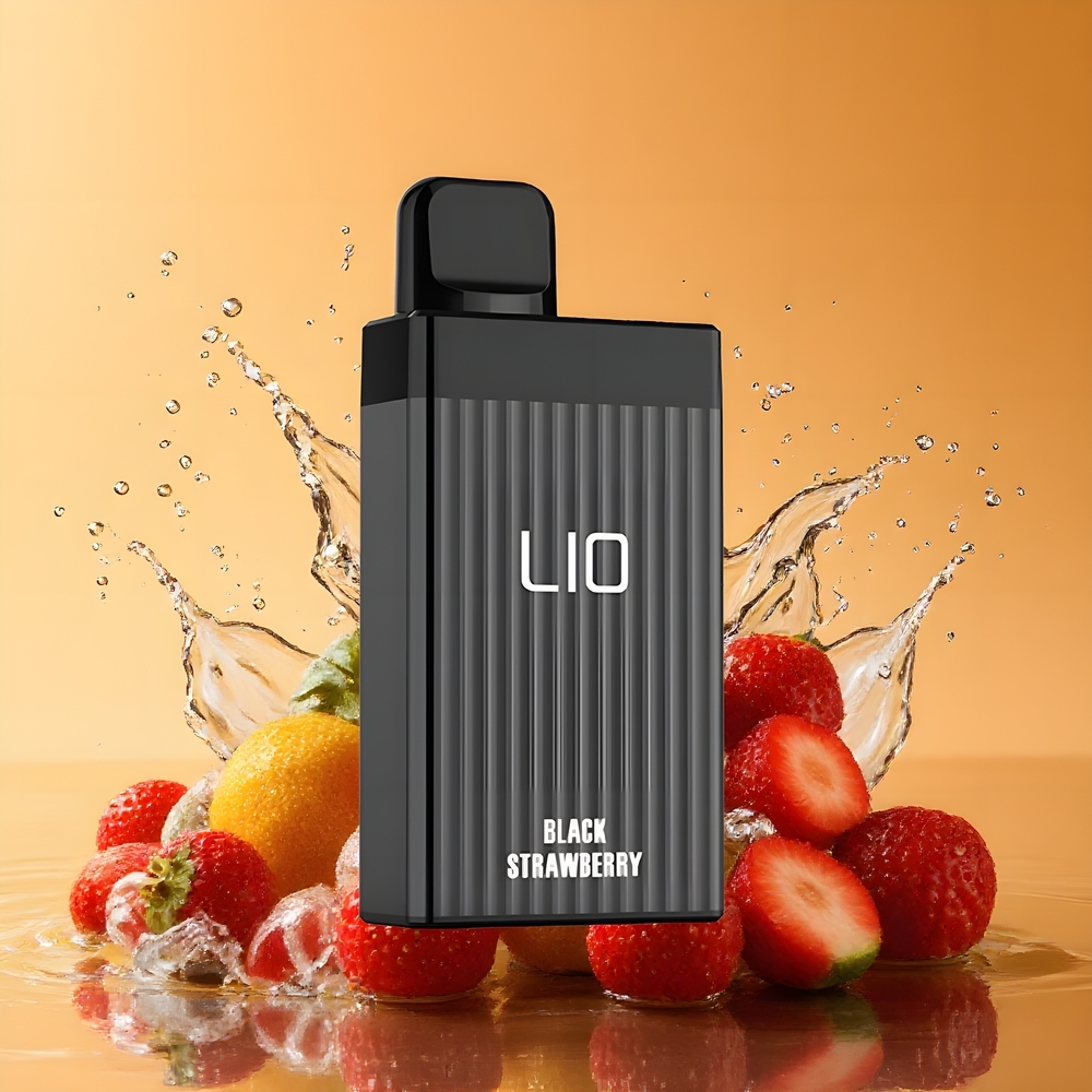 LIO BOXX 4000 Puffs Nagykereskedés Magyarország Fekete Eper Type-C töltésű eldobható e-cigaretta