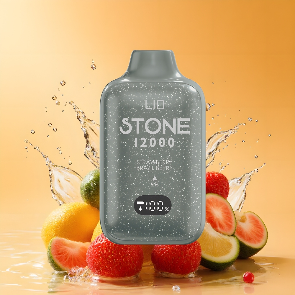 LIO Stone 12000 Puffs 18ML E-liquid Eldobható vape Eper Brazília Bogyó Nagykereskedés Magyarország