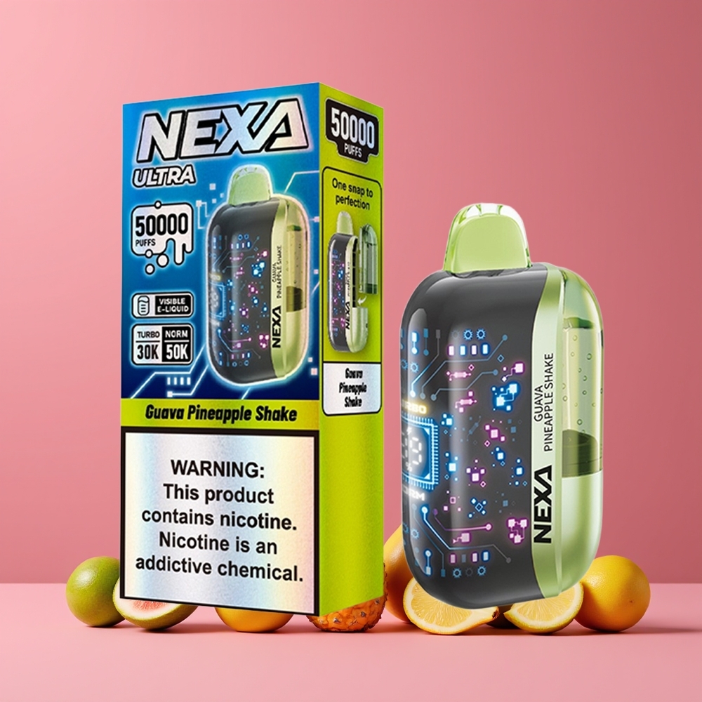 NEXA Ultra 50000 Puff Nagykereskedés Magyarország 3d Képernyős Guava Ananász Turmix
