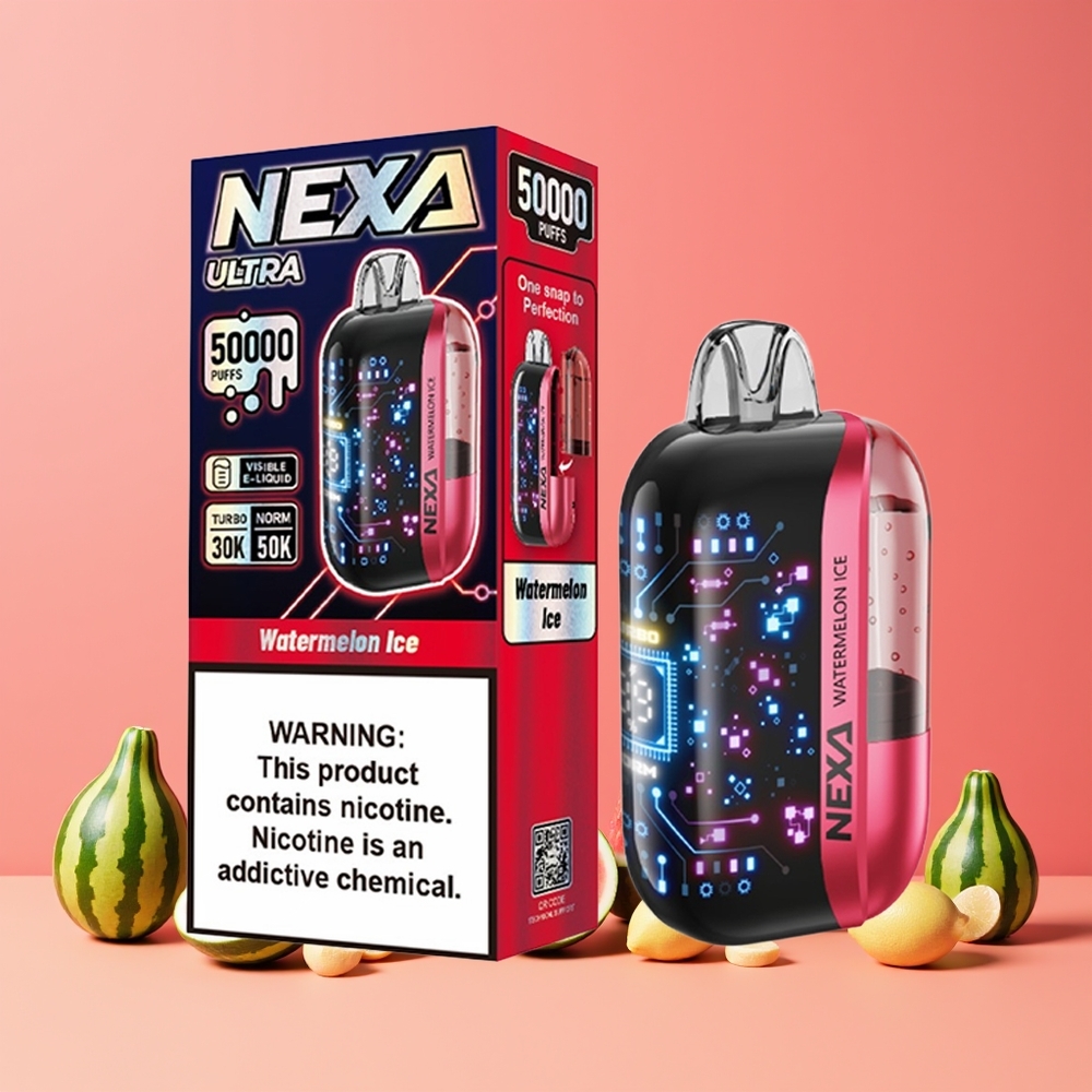 NEXA Ultra 50000 Puff Nagykereskedés Magyarország Gőzölő Görbe Kijelzős Dinnye Jég