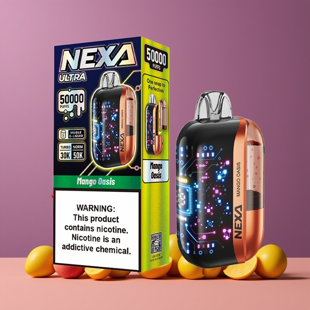NEXA Ultra 50000 Puff Nagykereskedés Magyarország Mango Oázis 20ml Prefilled 5% Nikotin