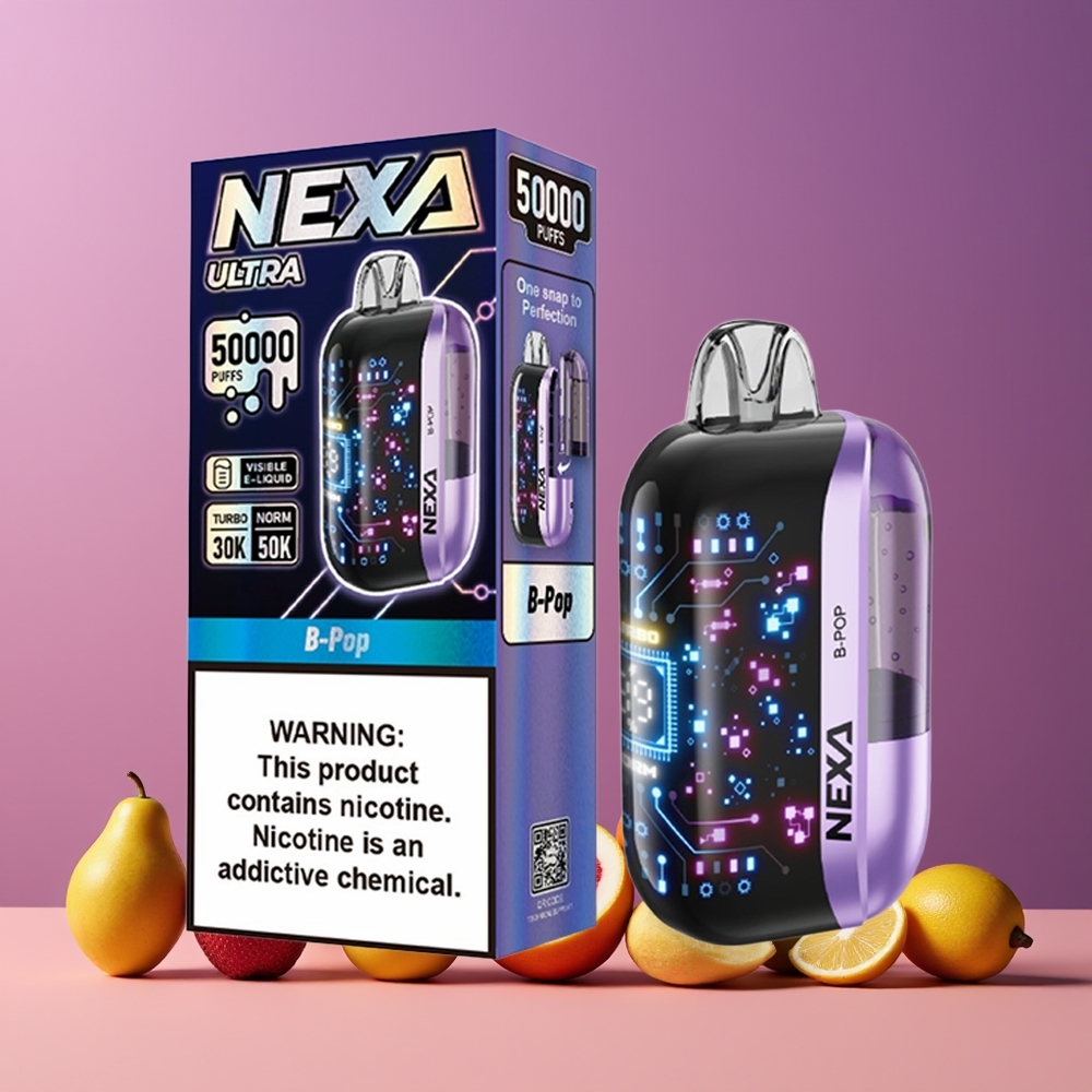 NEXA Ultra 50000 Puffs B-Pop Nagykereskedés Magyarország 3d Képernyős Típus-C Töltés