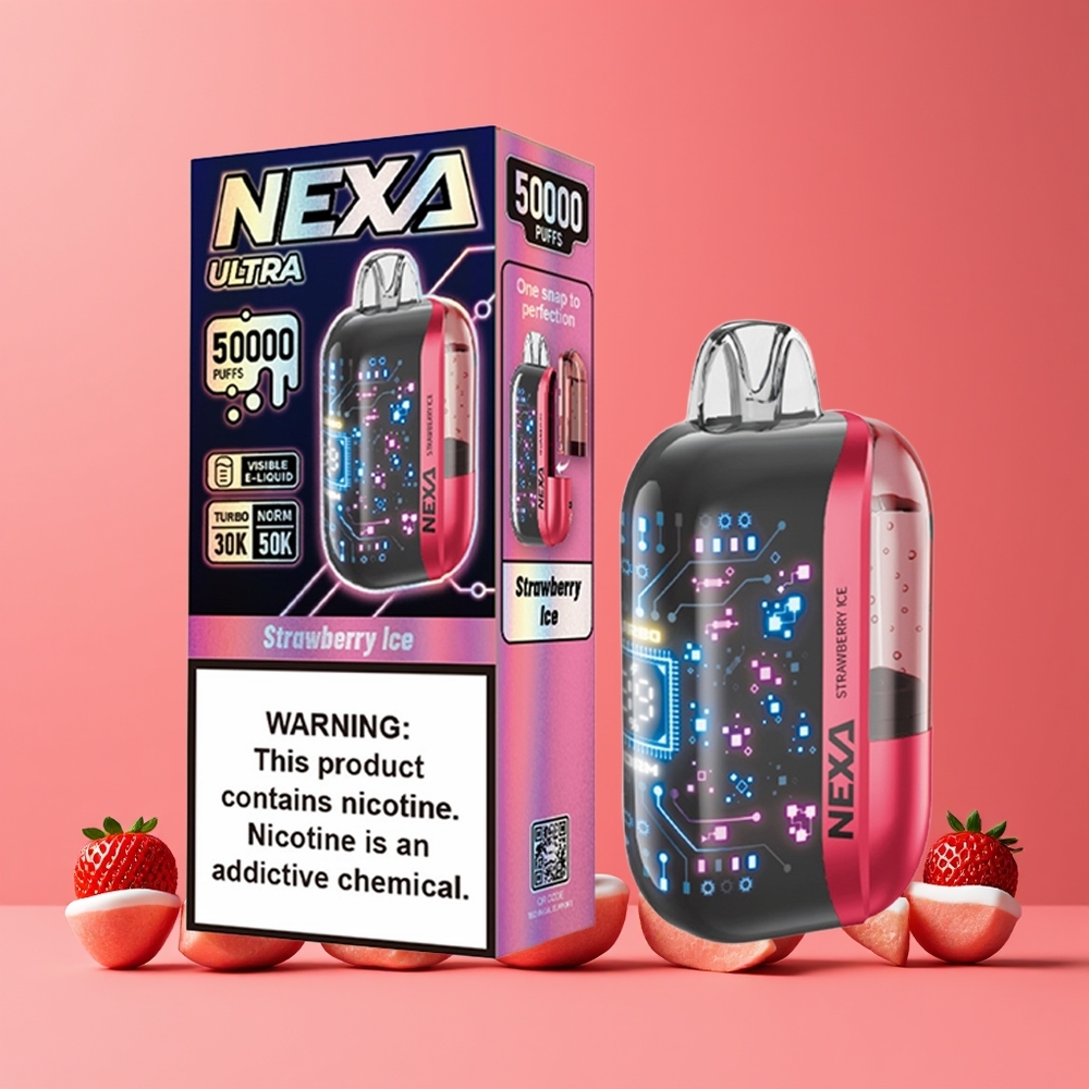 NEXA Ultra 50000 Puffs Nagykereskedés Magyarország Eper Jég Típus-C töltéssel