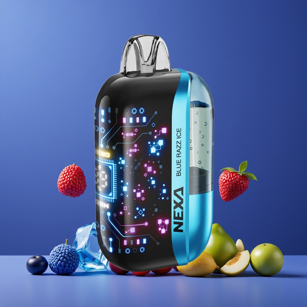 NEXA Ultra 50000 Puffs Nagykereskedés Magyarország Kékes Málna Jég 3D Kijelzős