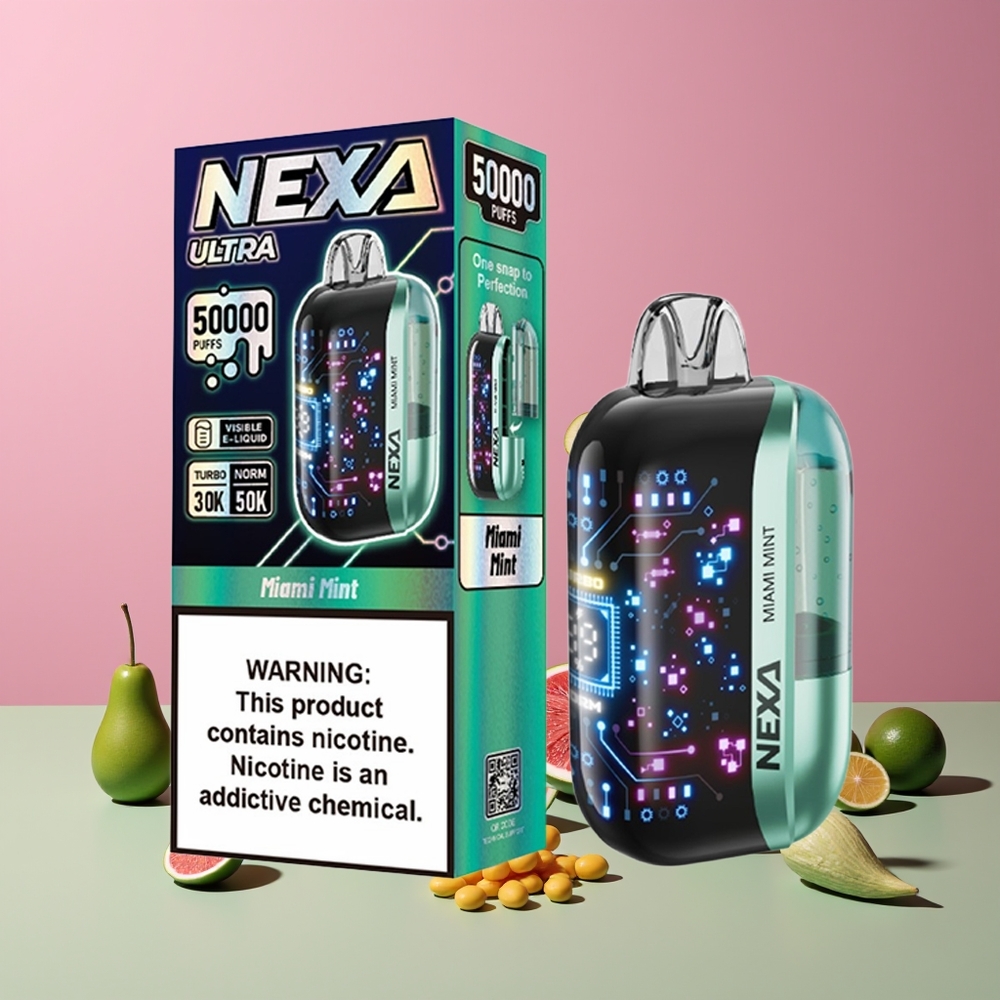 NEXA Ultra 50000 Puffs Nagykereskedés Magyarország Miami Menta Dual Mesh Coil
